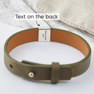 Custom Name Bracelet With Baby Footprint, Father's Day Gift, First Time Dad Gift