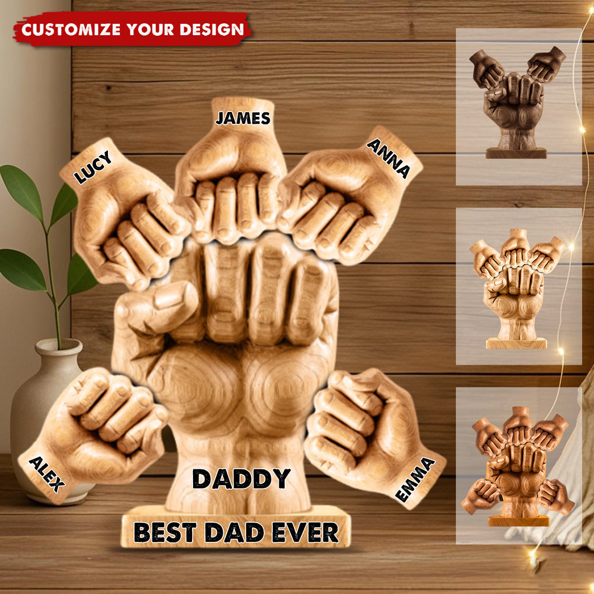 Best Dad Ever - Personalized Father Custom Shaped Acrylic Plaque