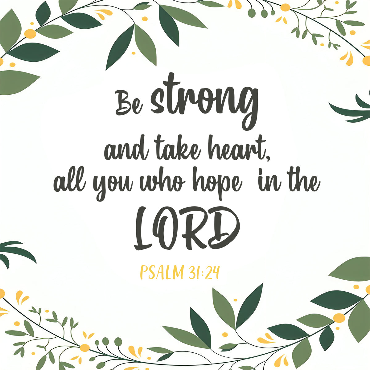 KISSFAITH- Christian Cross Ring- Faith Gift-Psalm 31:24