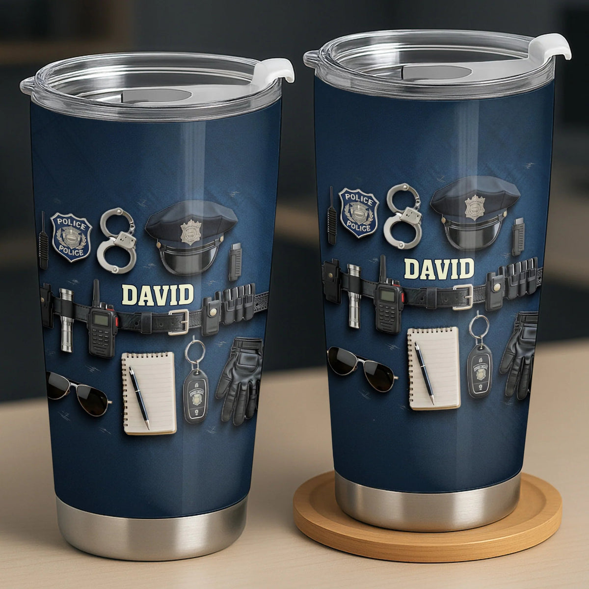 Honor Your Service With Personalized Police Gear, Custom Stainless Steel Tumbler