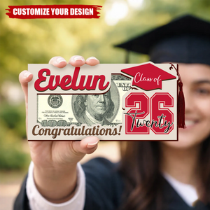 Personalized Graduation Money Holder, Class Of 2026 Graduation Gifts