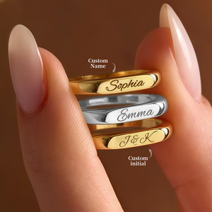 Personalized Custom Dainty Name Ring, Gift For Her
