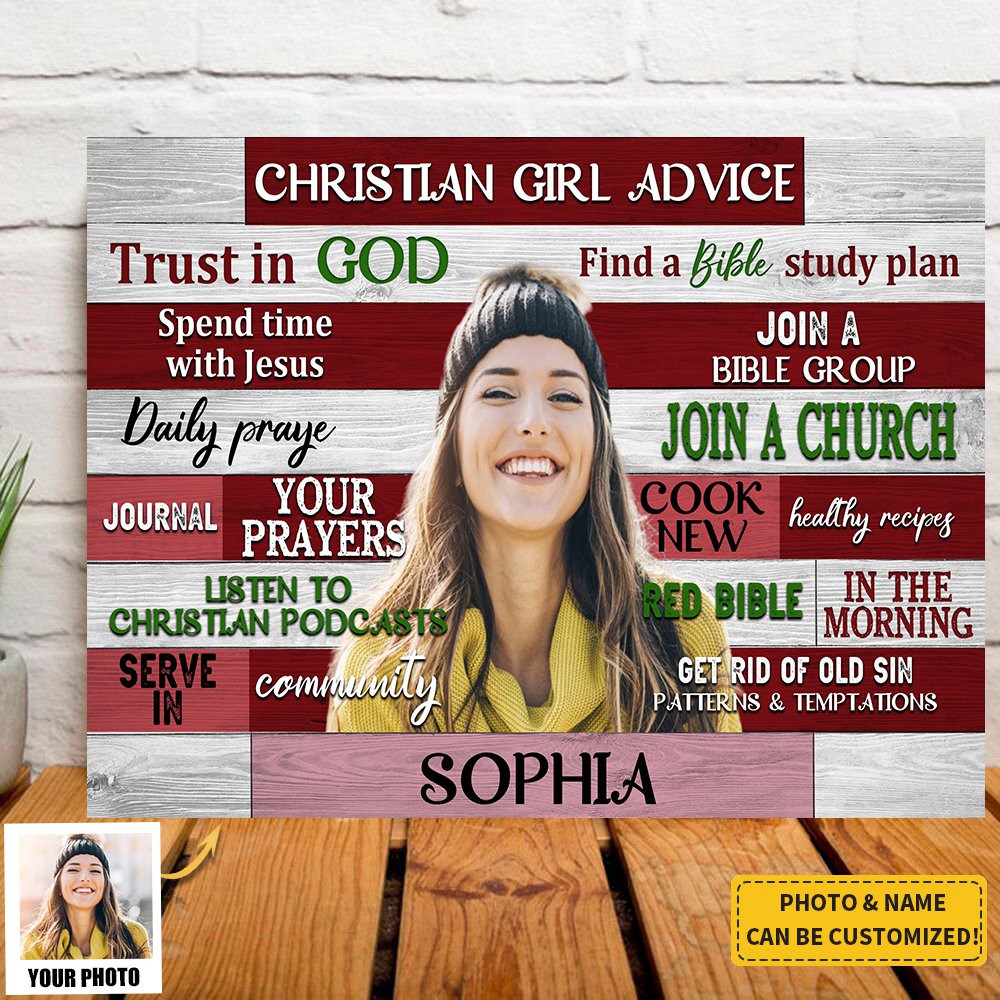 Christian Girl Glow Up Advice -Personalized Canvas