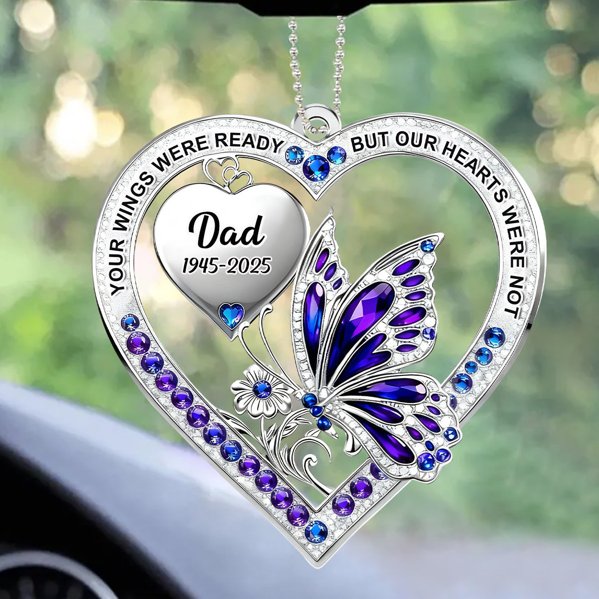 Your Wings Were Ready-Personalized Car Hanging Ornament