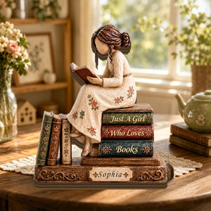 Personalized Book Lover Vintage Wooden Plaque, Bookworm Gift