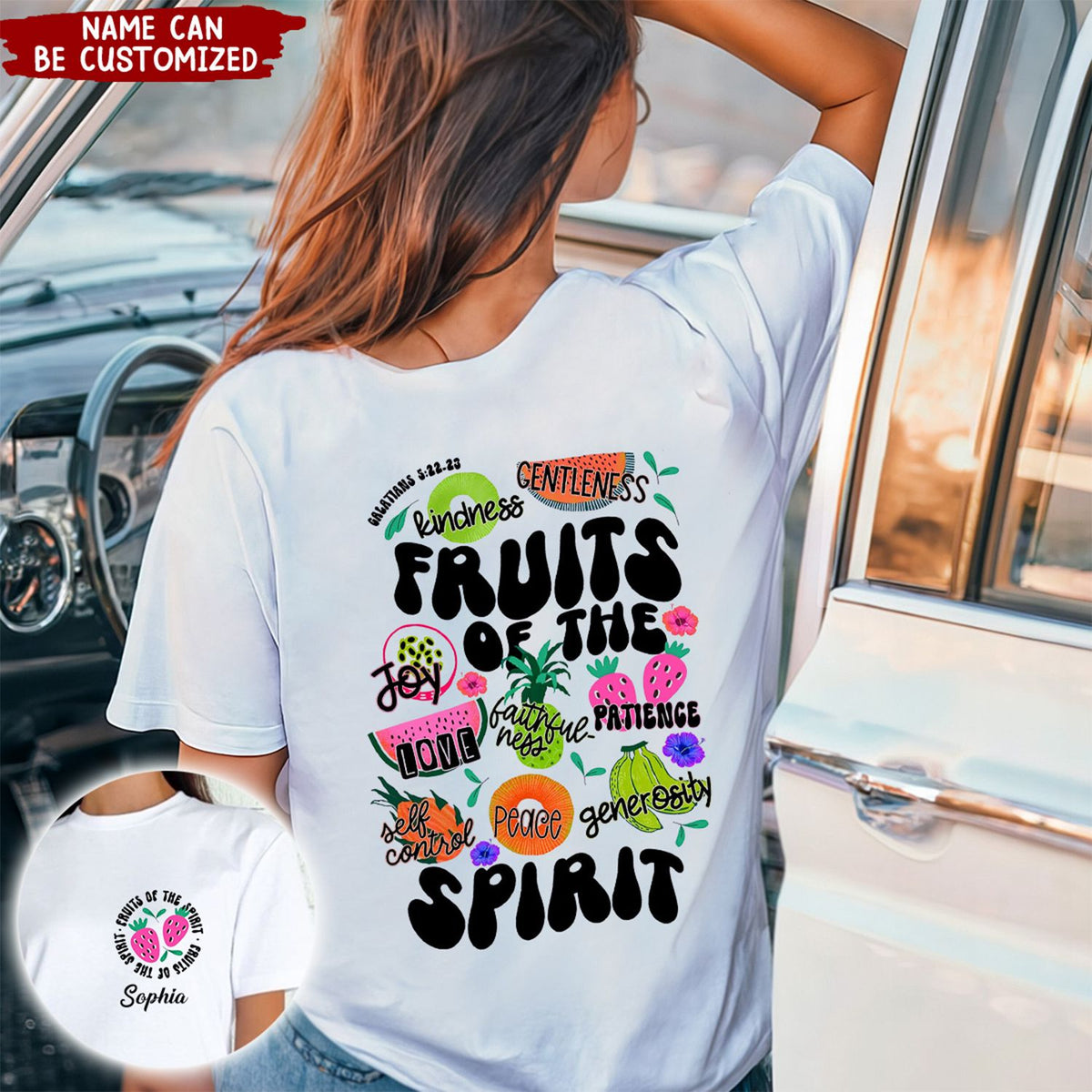 KISSFAITH-Fruit of the Spirit Shirt Personalized Christian Shirt