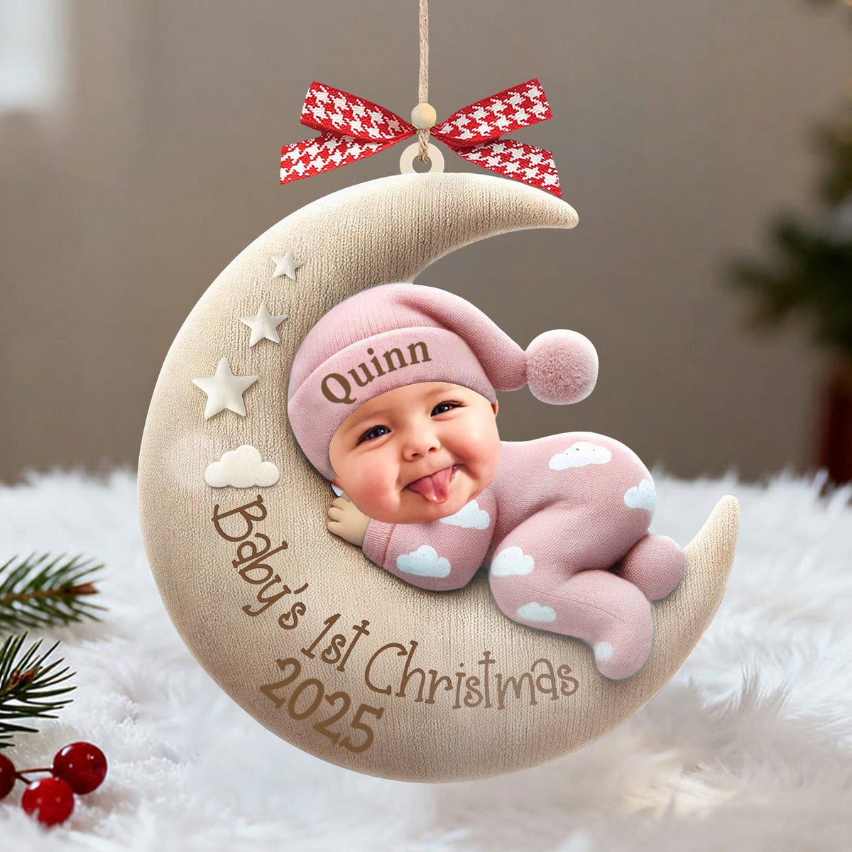 Custom Baby First Christmas Ornament,Newborn Gift