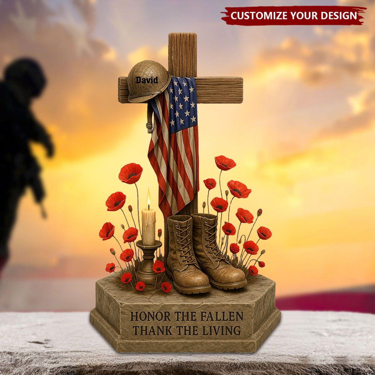 Memorial Day Acrylic Plaque Personalized Gifts For Veteran