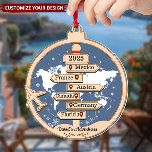 Personalized Gift Travel Adventure Together Acrylic Ornament