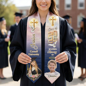 Custom Photo In Loving Memory - Personalized 2026 Graduation Stole
