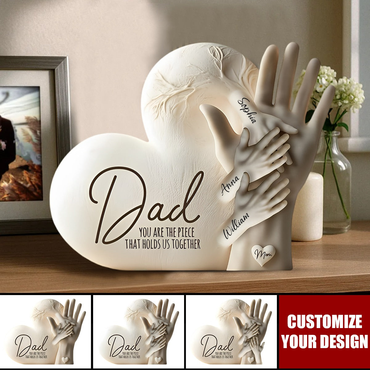 Dad You Are The Piece That Holds Us Together - Personalized Acrylic Plaque