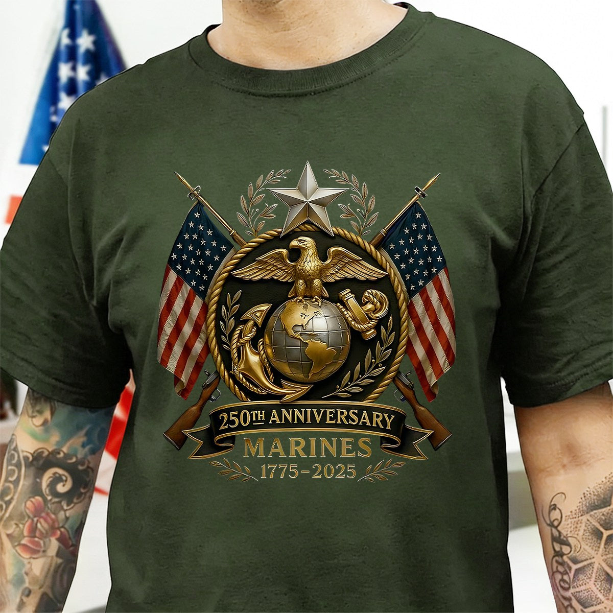 United States Marine Corps 250th Anniversary T-shirt, Gift For Him