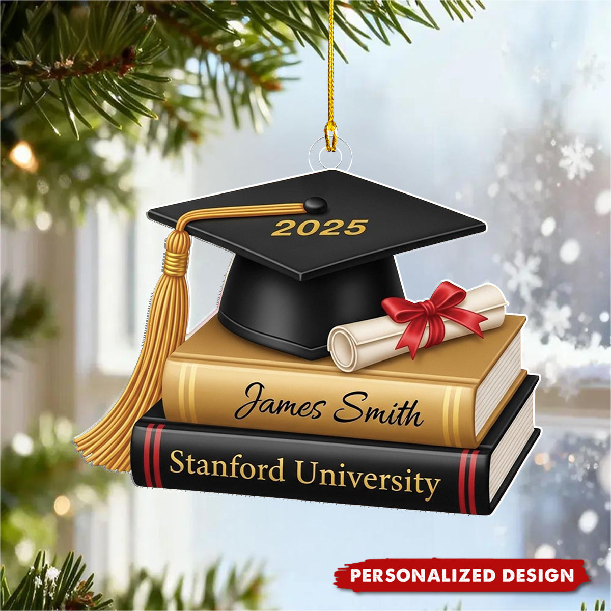 Personalized Graduation 2D Flat Ornament 2025