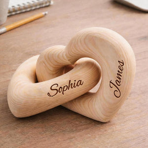 Personalized Names Infinity Heart Sculpture-Romantic Couple Keepsake, Anniversary Present For Him Her