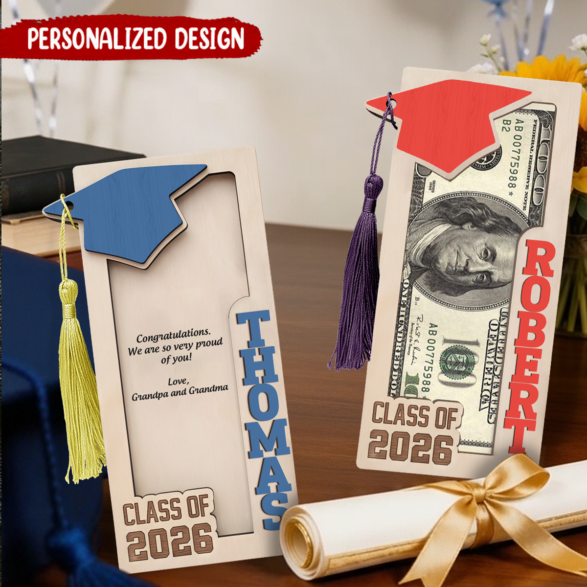 Graduation Money Holder Personalized Graduation Keepsake