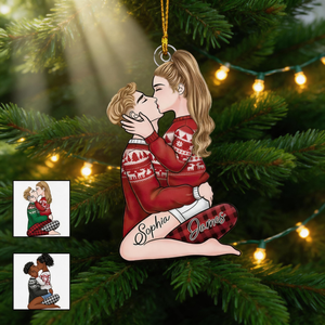 I Love You - Personalized Couple Custom Shaped Ornament
