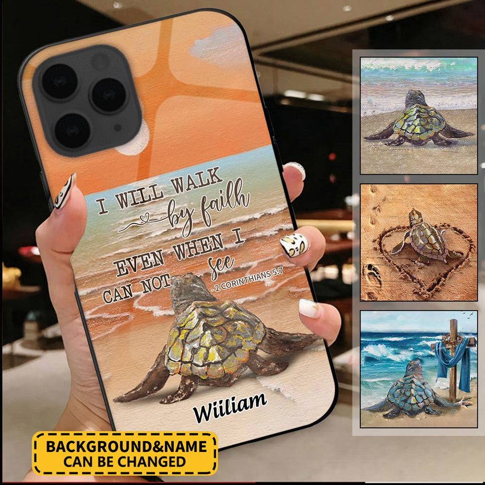 Gift For Christian - I Will Walk By Faith-Personalized Phonecase