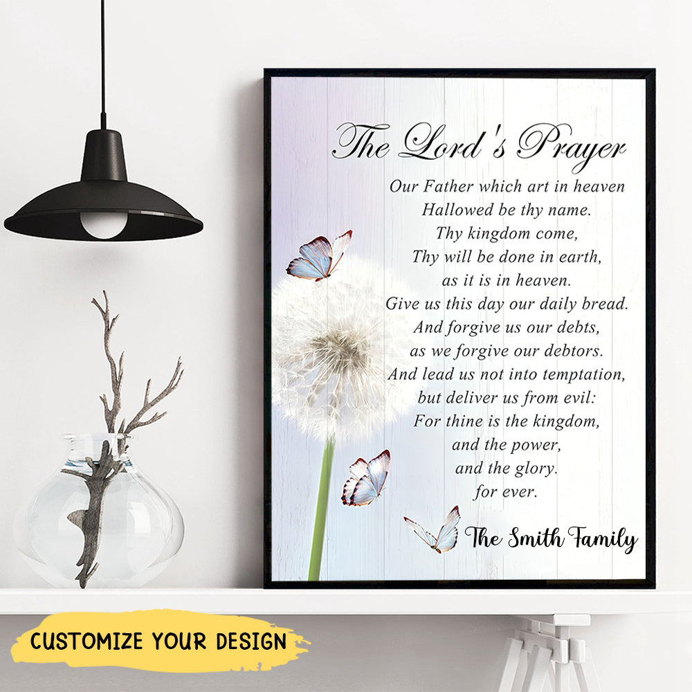 KISSFAITH-The Lord's Prayer - Personalized Canvas