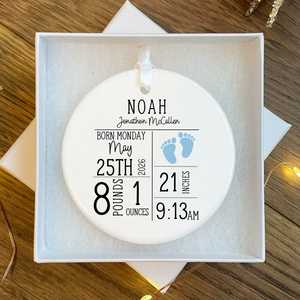 Personalized Baby Birth Stats Keepsake Ornament
