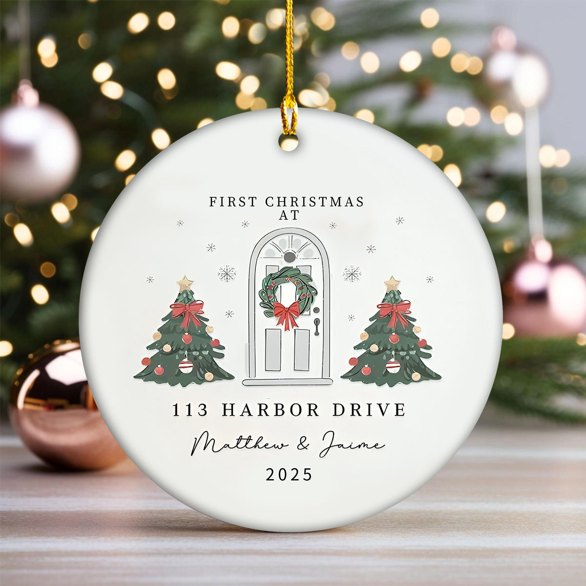 Personalized New Home Ornament, Housewarming Gift