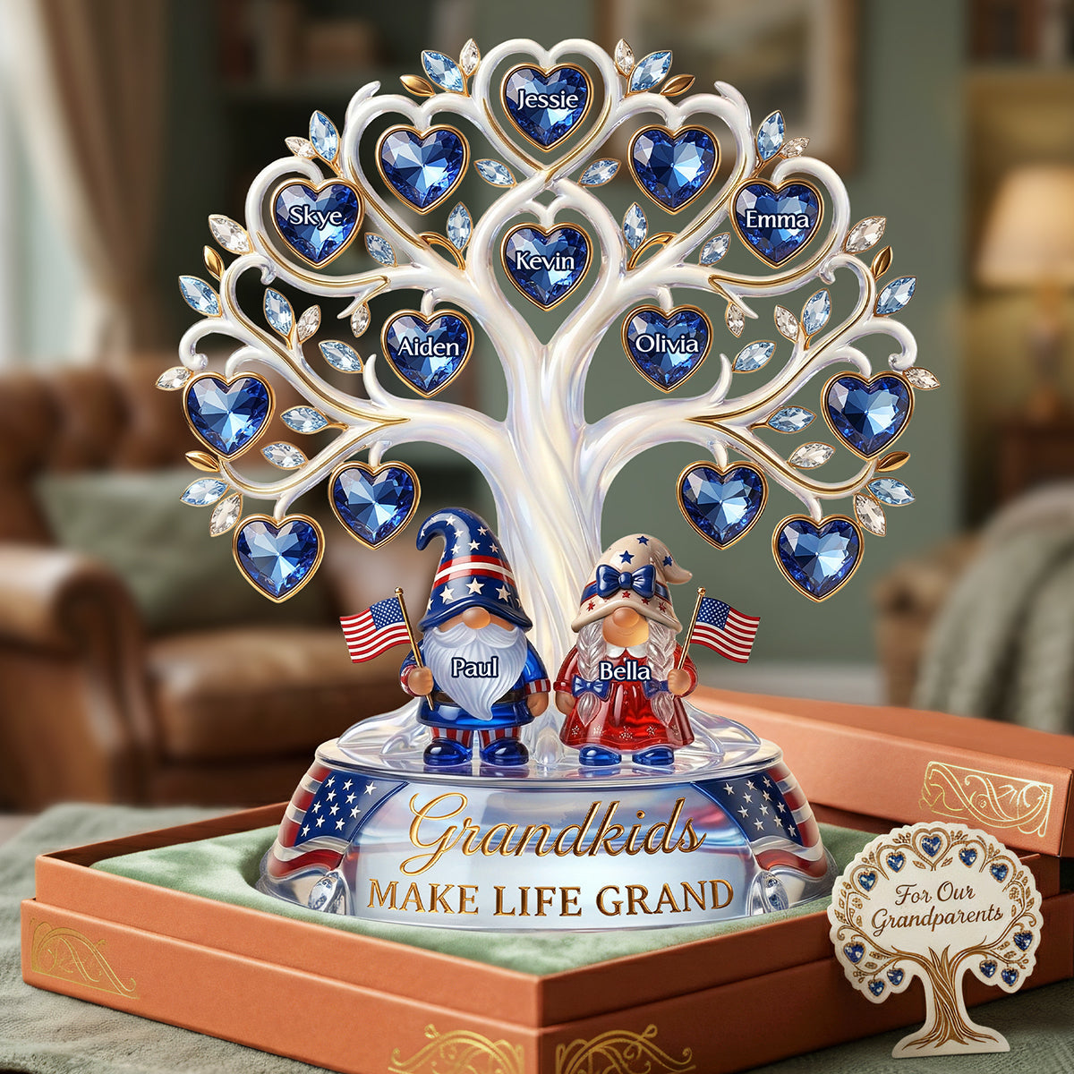 American Grandparent Acrylic Plaque - Personalized Gifts For Grandparents