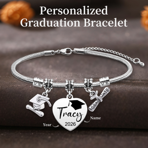 Personalized Custom Graduation Bracelet, Class of 2026