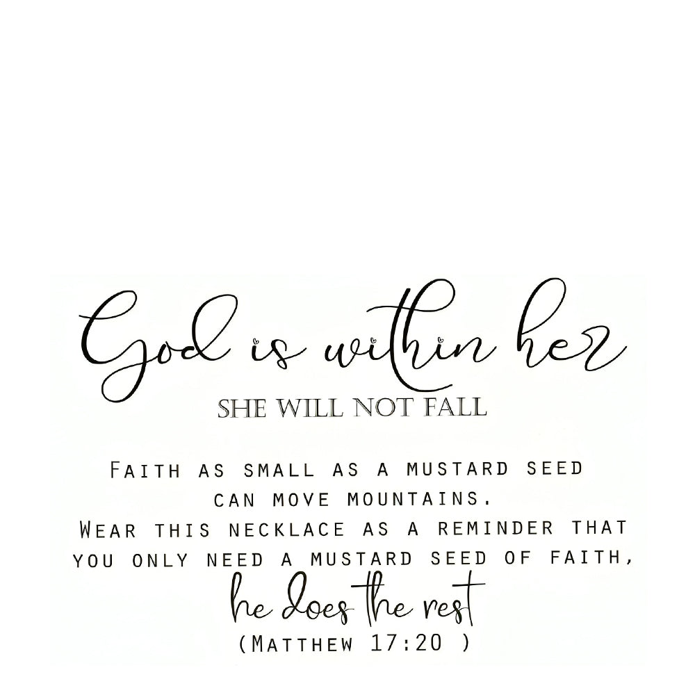 KISSFAITH-Mustard Seed Necklace Mountain Necklace Encouragement Gift, Matthew 17:20