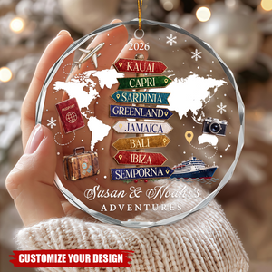 Personalized Travel Christmas Ornament 2026,Adventure Keepsake