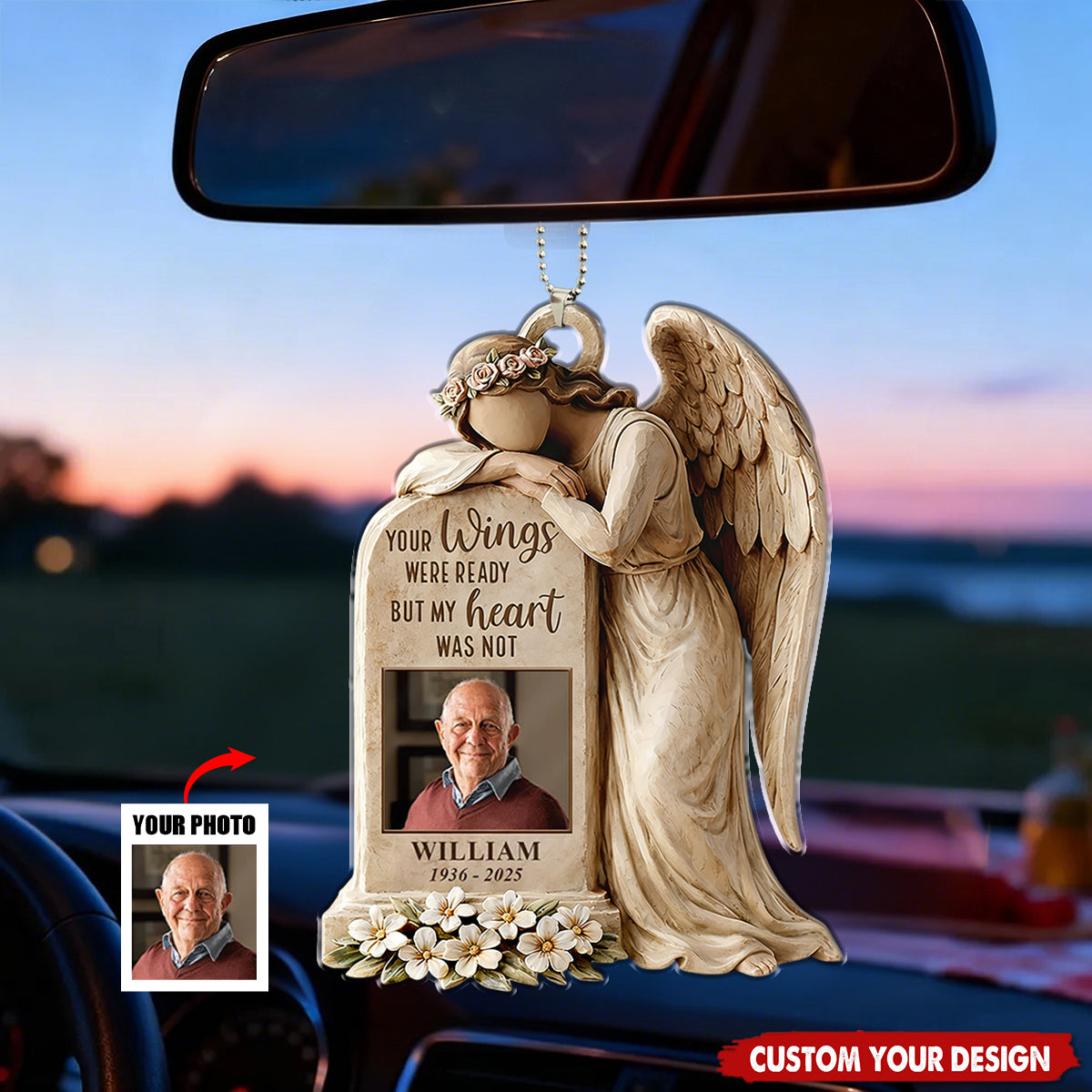 Custom Photo Your Wings Were Ready But My Heart Was Not - Personalized Ornament