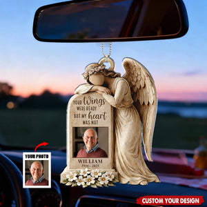 Custom Photo Your Wings Were Ready But My Heart Was Not - Personalized Ornament