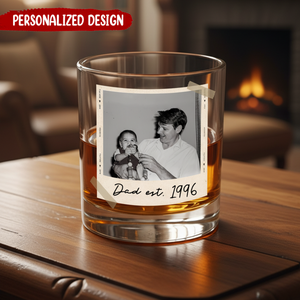 Custom Vintage Photo, Personalized Photo Whiskey Glass