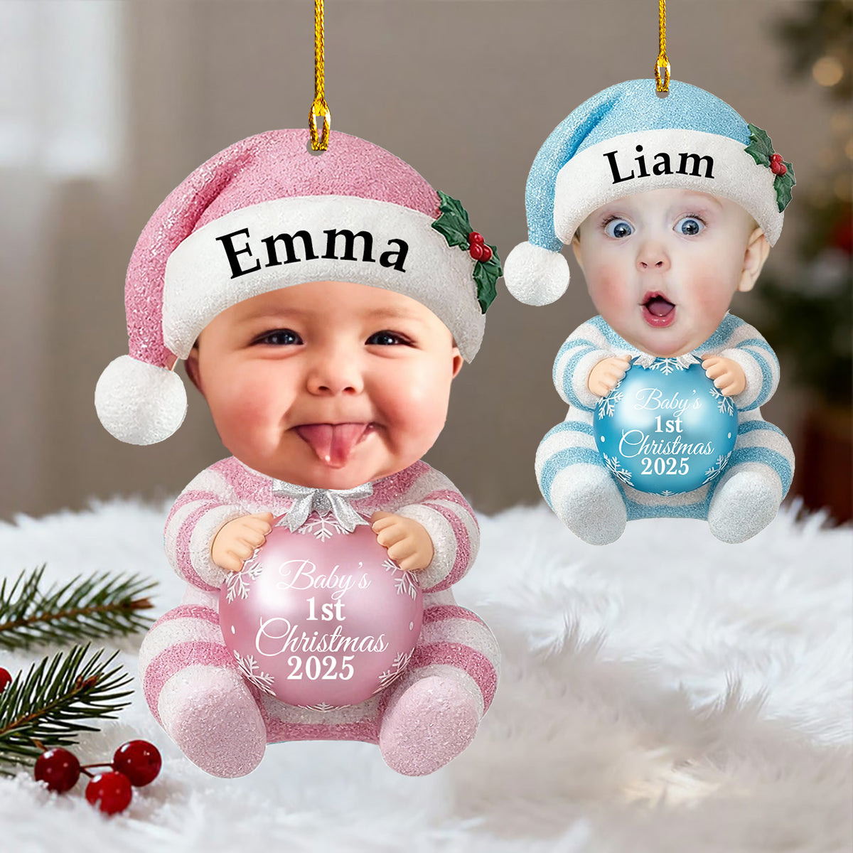 Personalized Ornament For Baby's Christmas – Newborn, Kids Gift