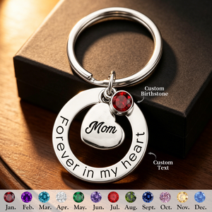 Forever In My Heart Personalized Memorial Keychain, Loss of Dad/Mom/Family/Friend