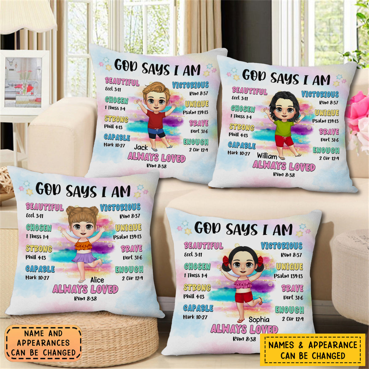 Gift For Granddaughter God Says Bibble Verses Pillowcase