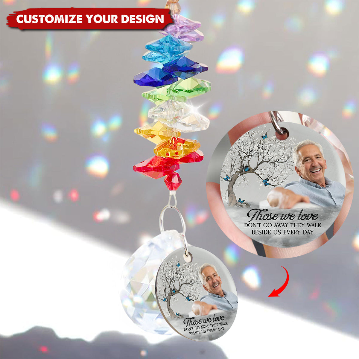 I'm Always With You - Tree Version - Personalized Photo Ball Prism Suncatcher