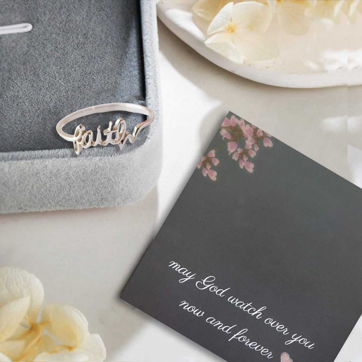 KISSFAITH- Christan Faith Adjustable Ring Sterling Silver