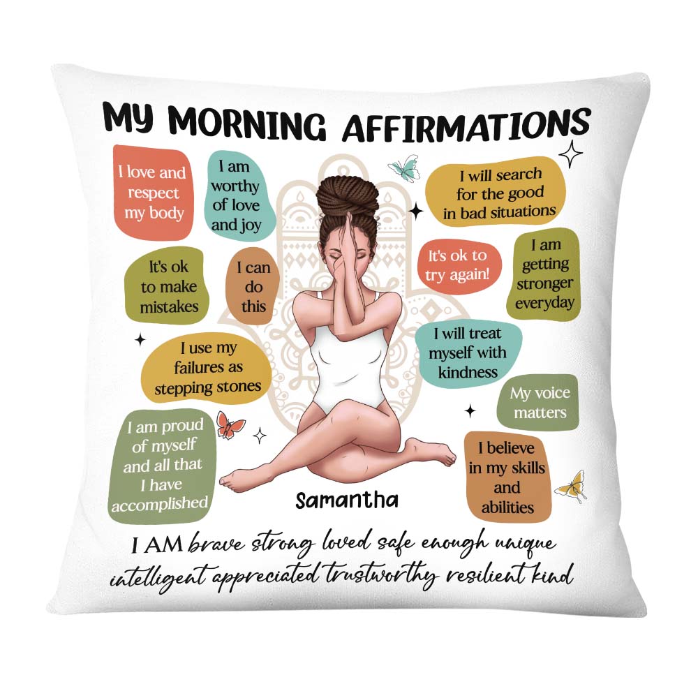 Yoga Daughter Affirmation Pillow