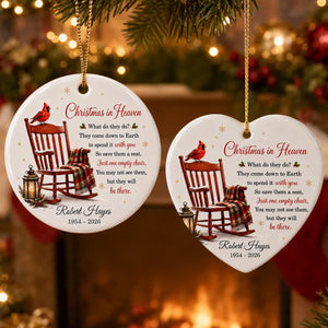 Personalized Christmas In Heaven Memorial Ornament
