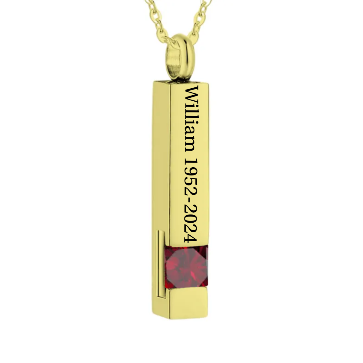 Personalized Birthstone Memorial Urn Necklace