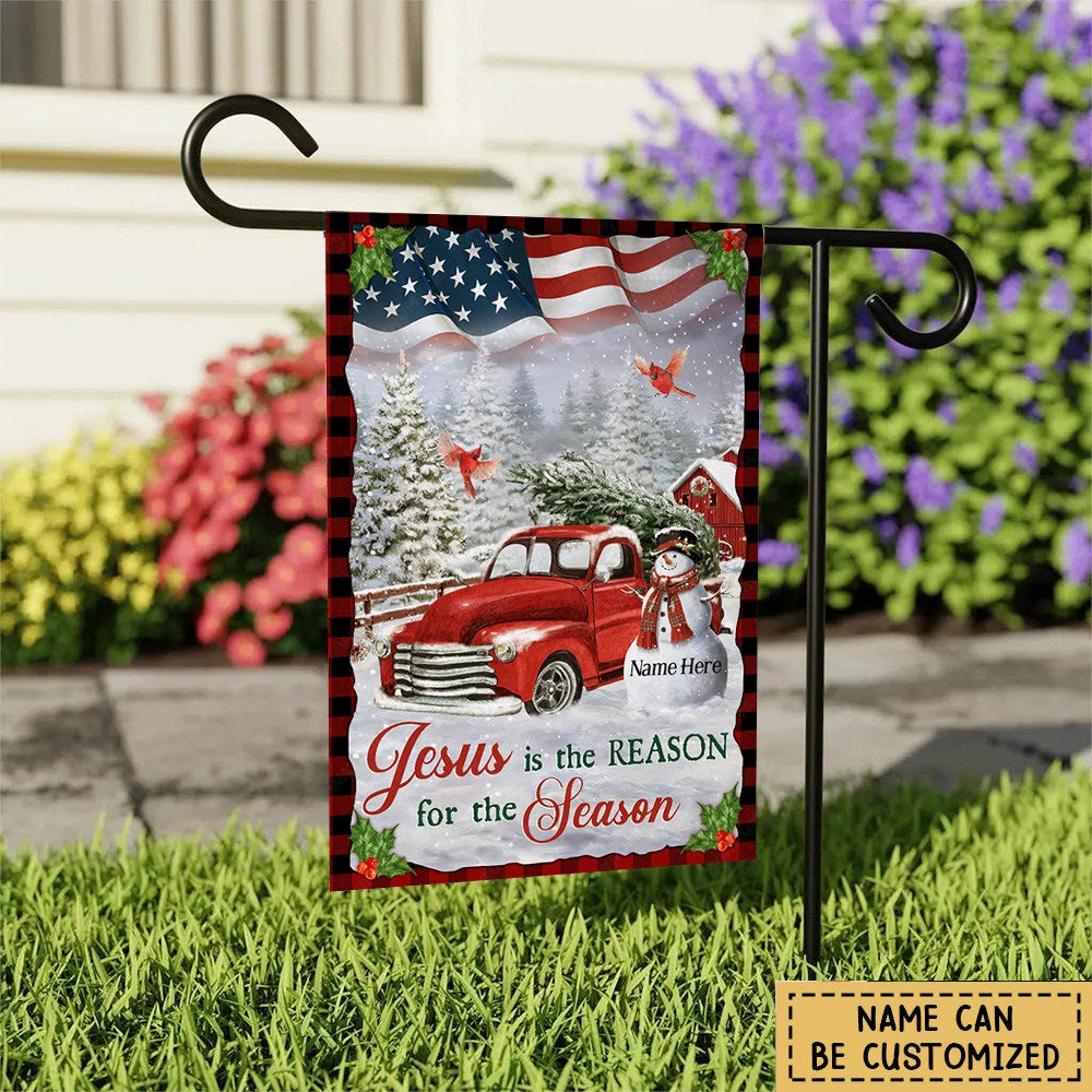 Jesus is the reason for the season - Personalized Garden Flag