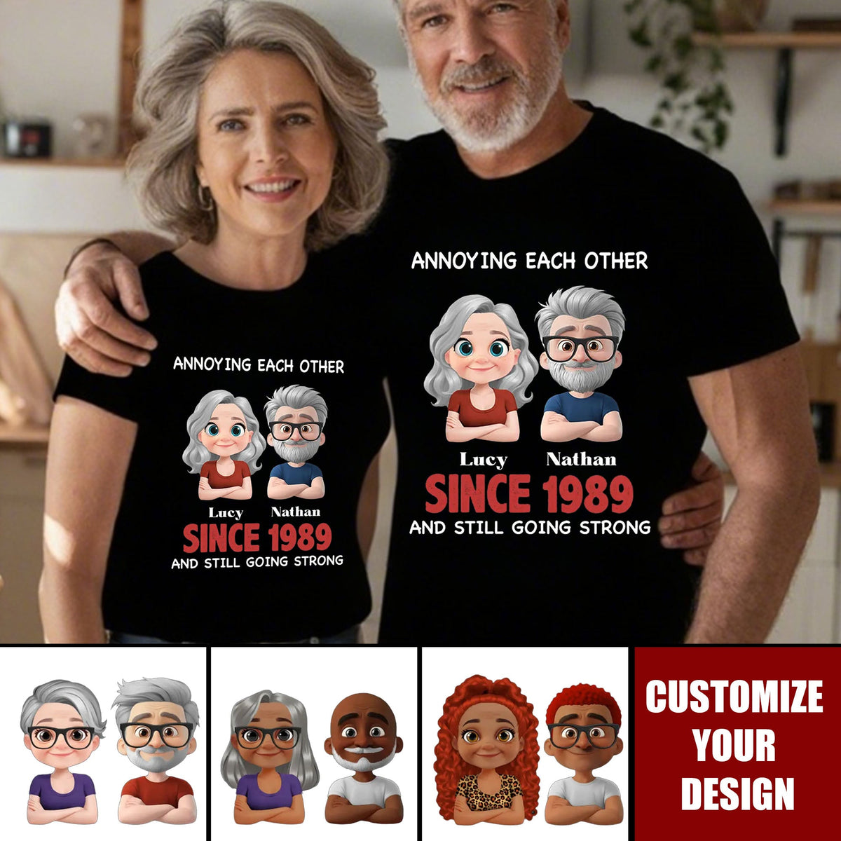 With You Forever - Personalized Custom Couple Shirt, Anniversary Gift