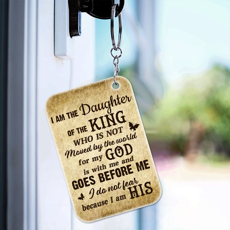 God Woman Warrior I Am The Daughter Of The King Personalized Keychain