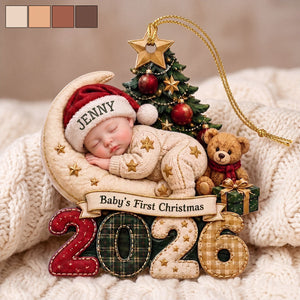Personalized Baby's First Christmas Ornament, Custom Name Newborn Keepsake