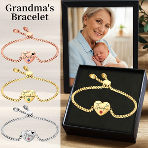 Personalized Mom Est Birthstone Bracelet, Gift for New Mom Grandma