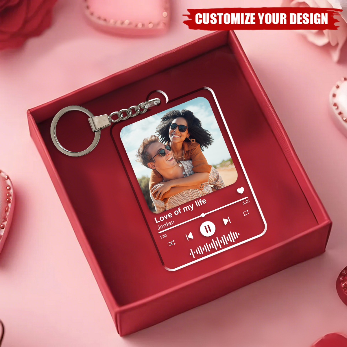 Personalized Favorite Song Photo Picture Keychain