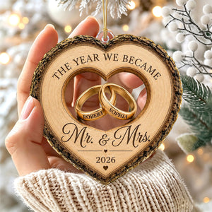 Personalized First Christmas As Mr & Mrs Acrylic Ornament