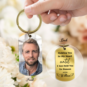 Personalized Memorial Photo Keychain, In Loving Memory Gift