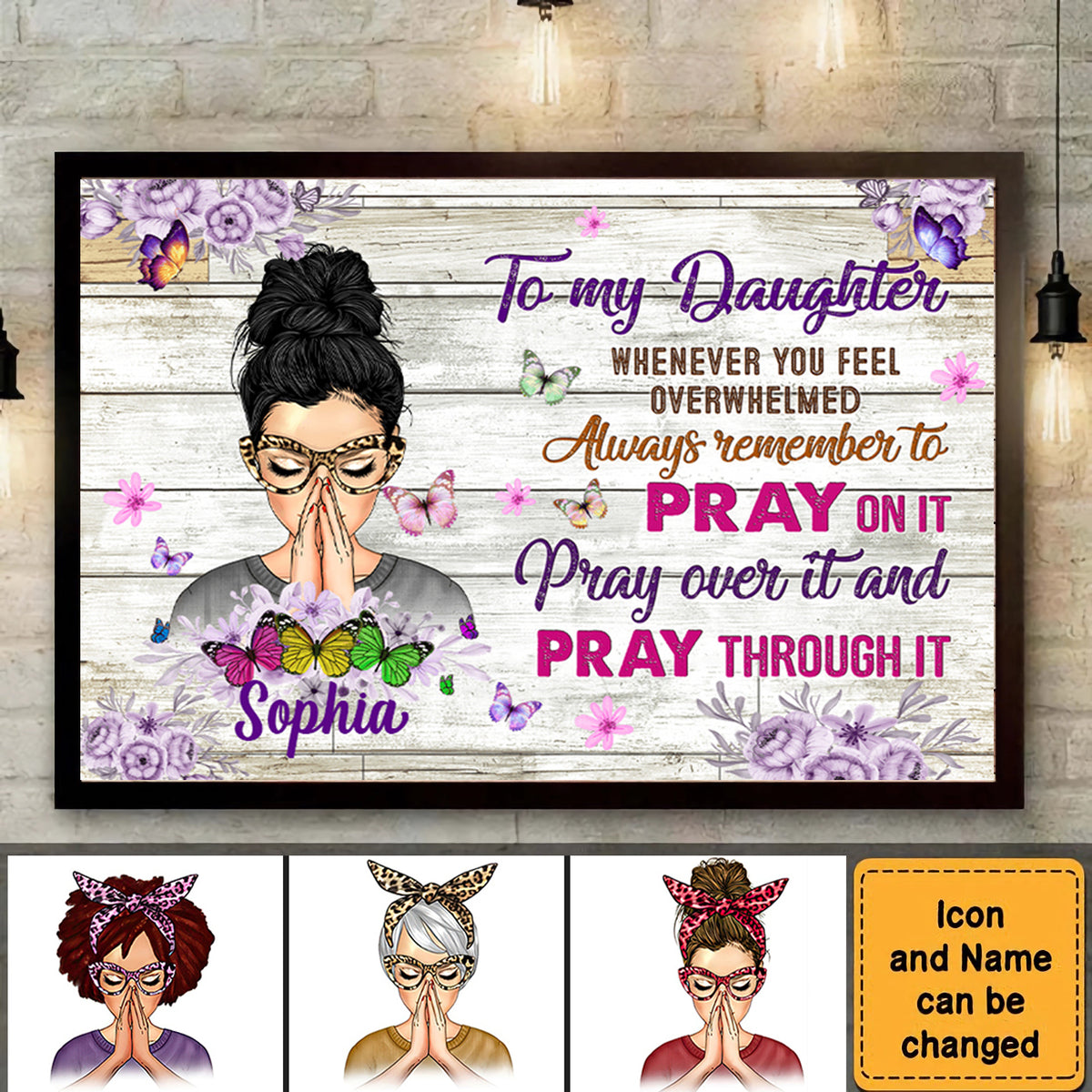 To My Daughter or Granddaughter Whenever You Feel Overwhelmed Personalized Canvas