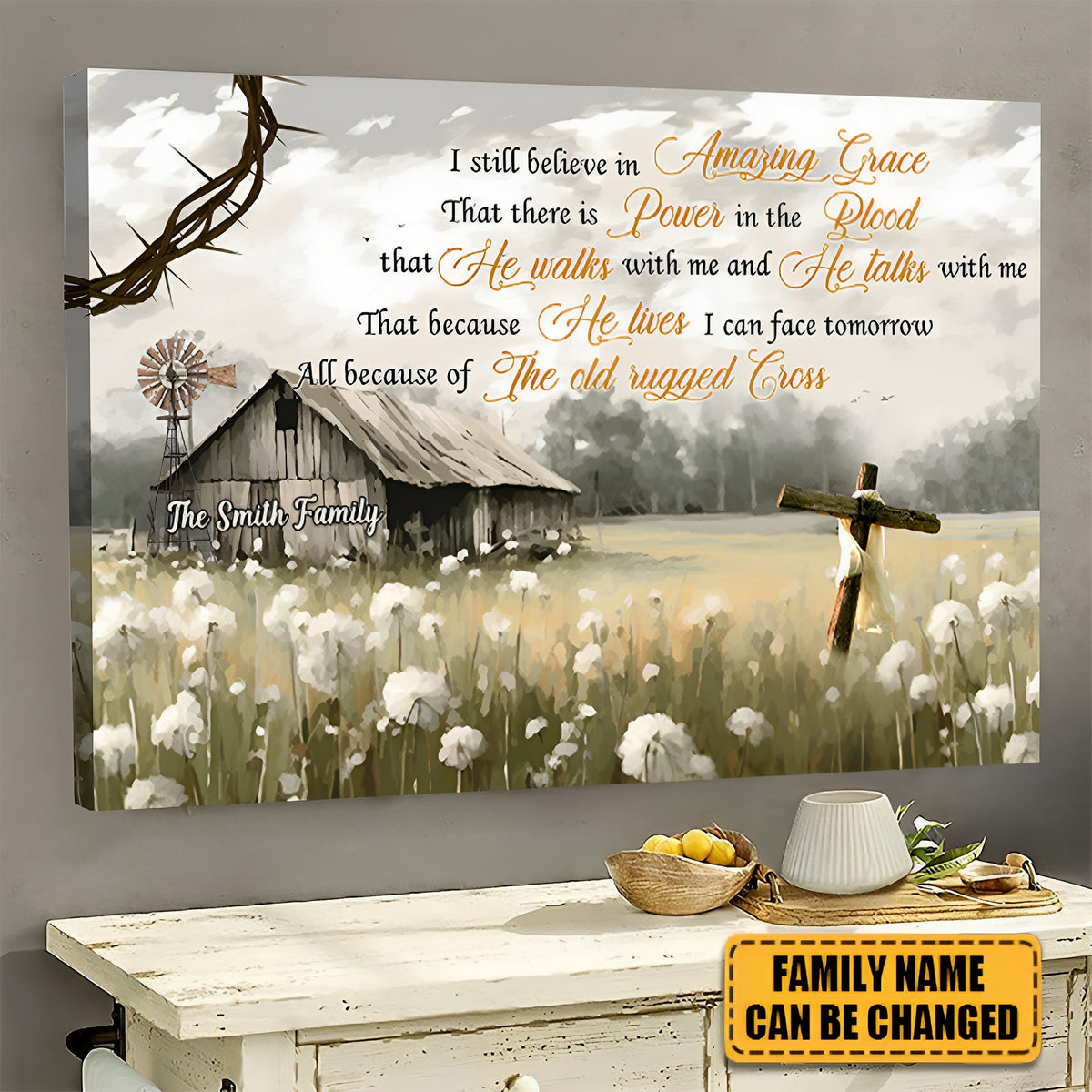 KISSFAITH-I Still Believe In Amazing Grace-Personalized Christian Canvas