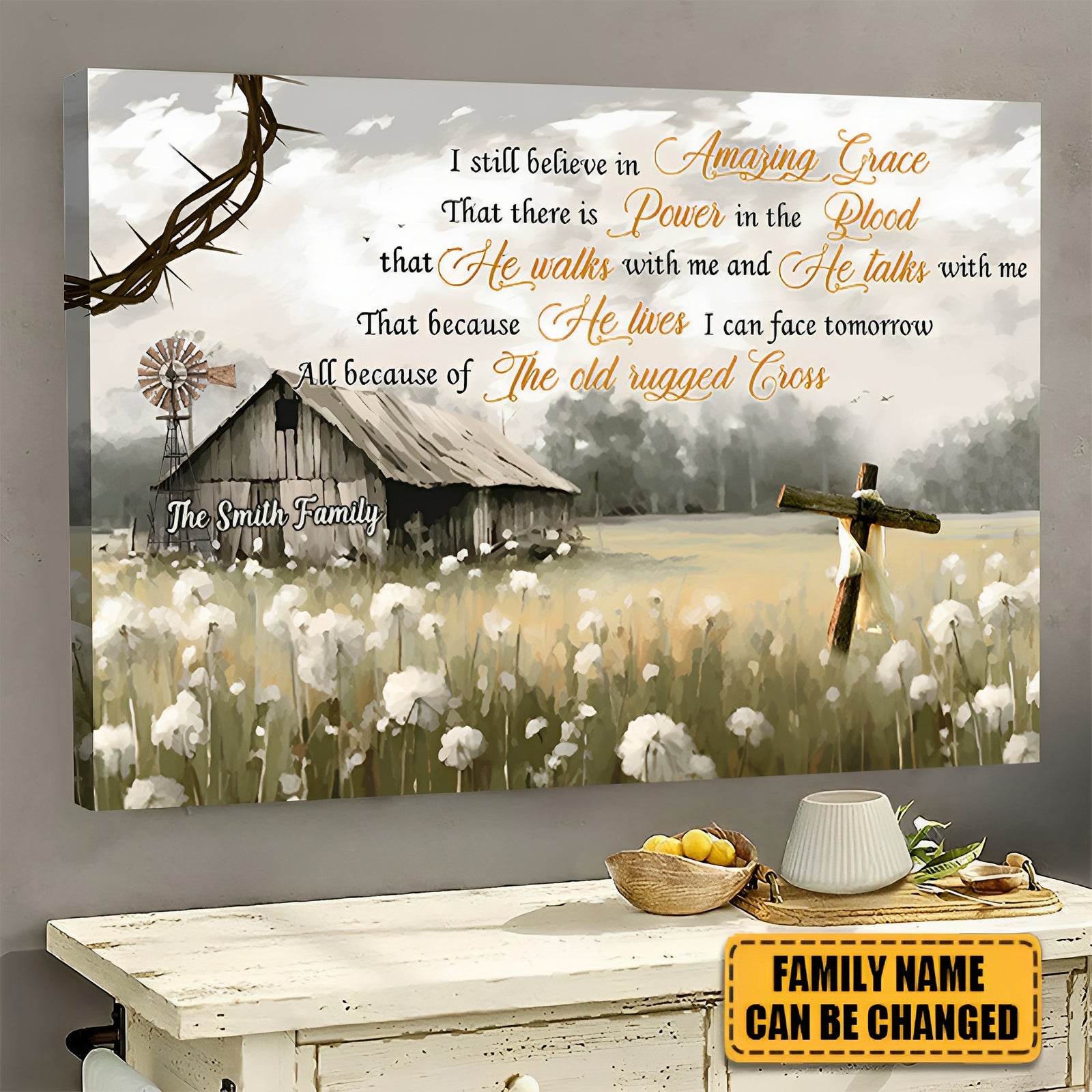 KISSFAITH-I Still Believe In Amazing Grace-Personalized Christian Canvas